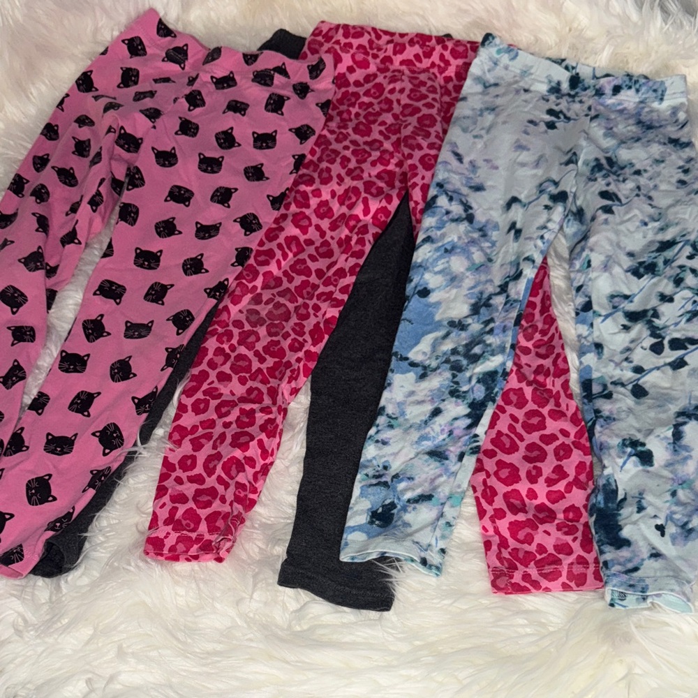 Set of 4 Colorful Patterned Leggings